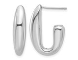 Sterling Silver J-Hoop Earrings